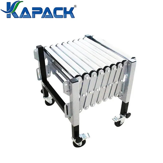 KAPACK Higher Quality Motorized Flexible Telescopic Roller Conveyor Small To Medium Sized For Conveying Functions