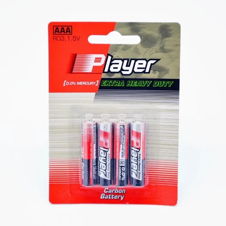 popular supplier level top carbon 1.5v 3 x aaa batteries for Appliances