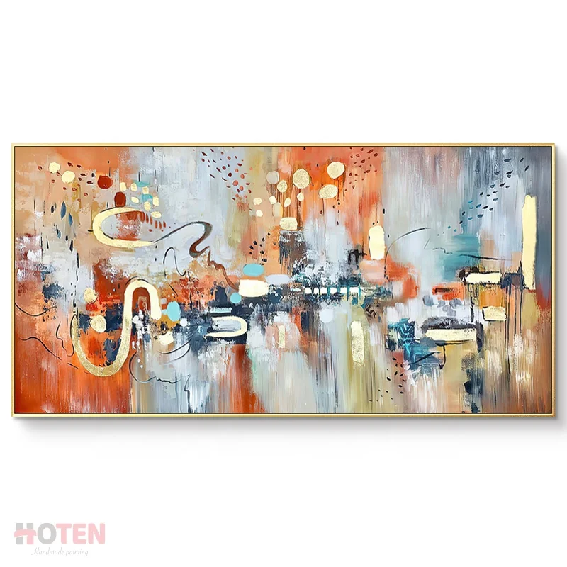 Large Wall Painting On Canvas Handmade Oil Abstract Art Decorative Pictures For Living Room Wall