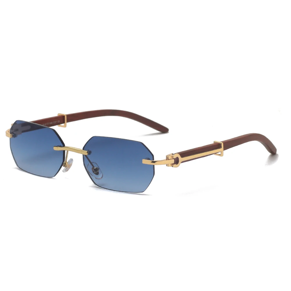 Hot sell Rimless wooden sunglasses S31807