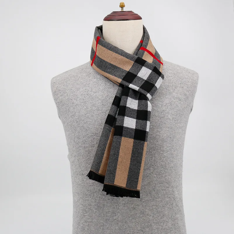 Fashion High Quality Mens Thick Scarf Warm Winter Fashion Long Scarves Wholesale Classic Custom