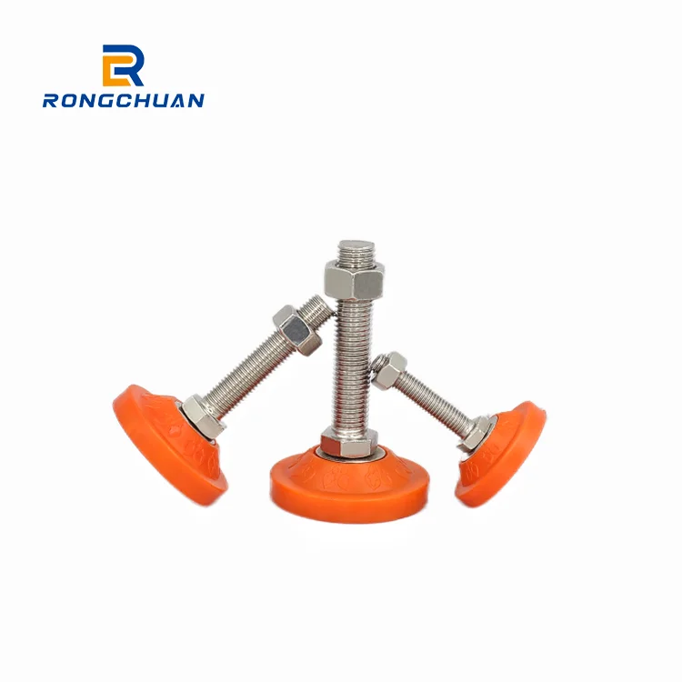 Wholesale k-type shockproof non-slip leveling foot mental and soft rubber material swivel adjustable leveler feet