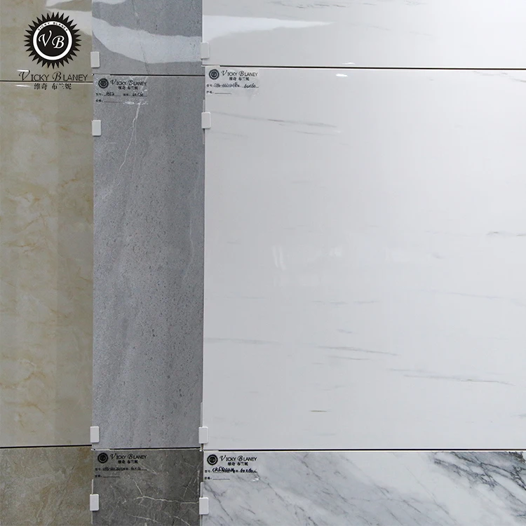 Glaze polished grey 600x600 ceramic marble look porcelain tile floor