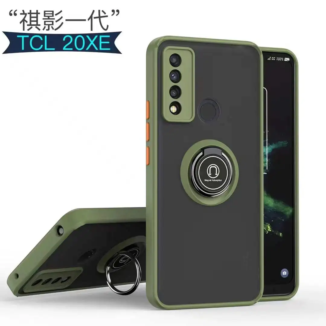 Car Mount Metal Kickstand Shockproof Combo Color wholesale mobile Bulk Silicon Phone Case For Tcl 20 Xe Revvl 6 pro 5g