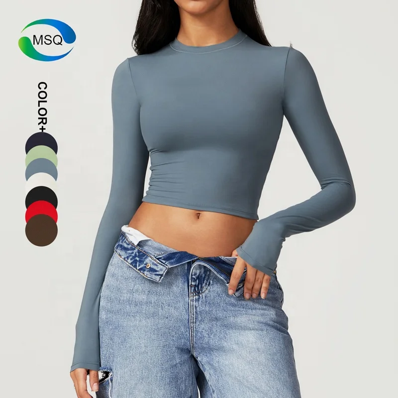 workout Fitness T Shirt Women Slim Fit Long Sleeve Shirts Super Soft Sports T-shirt Lightweight Casual Wear Yoga Running Tops