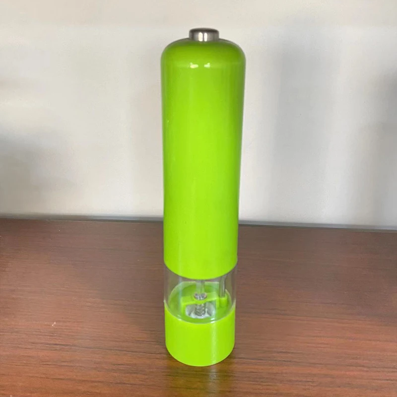 Plastic ABS electric pepper mill transparent battery coarse salt grinder modern minimalist kitchen electric seasoning grinder