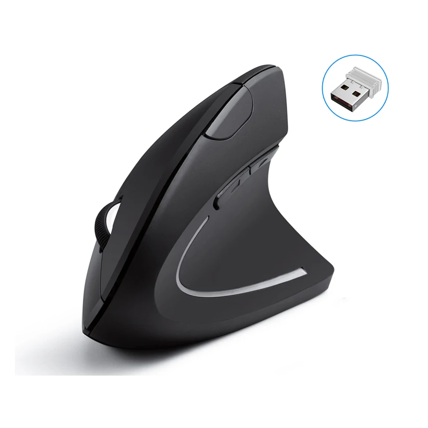 Rechargeable Vertical Mouse 2.4G USB Receiver Mute Graphics Designer Dedicated Game Computer Ergonomic Engineering Mouse