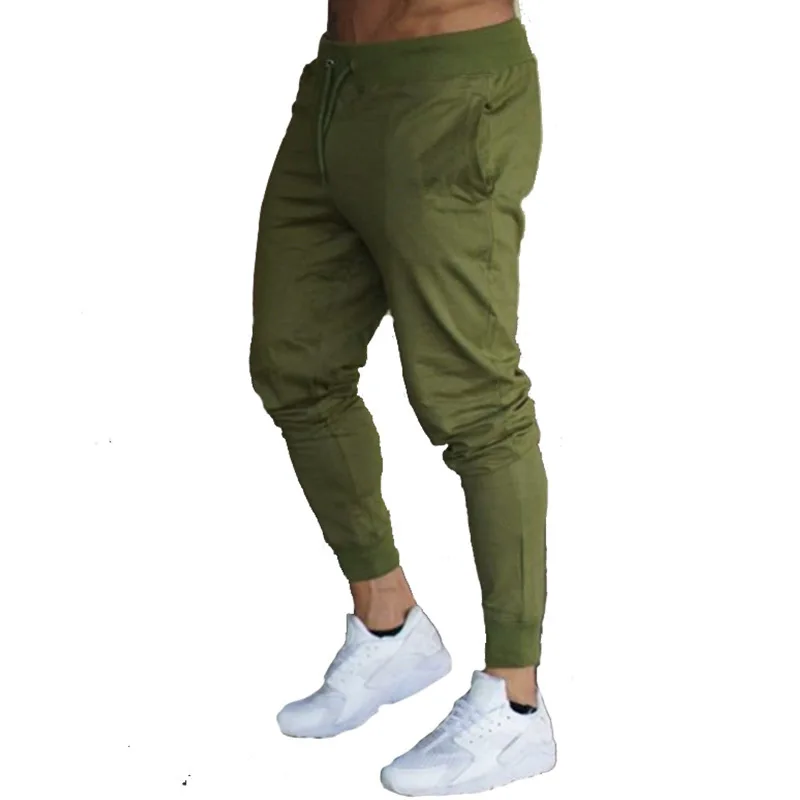 Custom Logo Solid Color Sweat Pants Casual Fitness Jogging Pants Men Elastic Custom Joggers Sweatpants Sports Pants