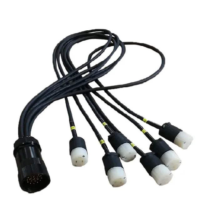 19pin Socapex  power wire break in break out cable with Edison L5-15 / L5-20 connectors