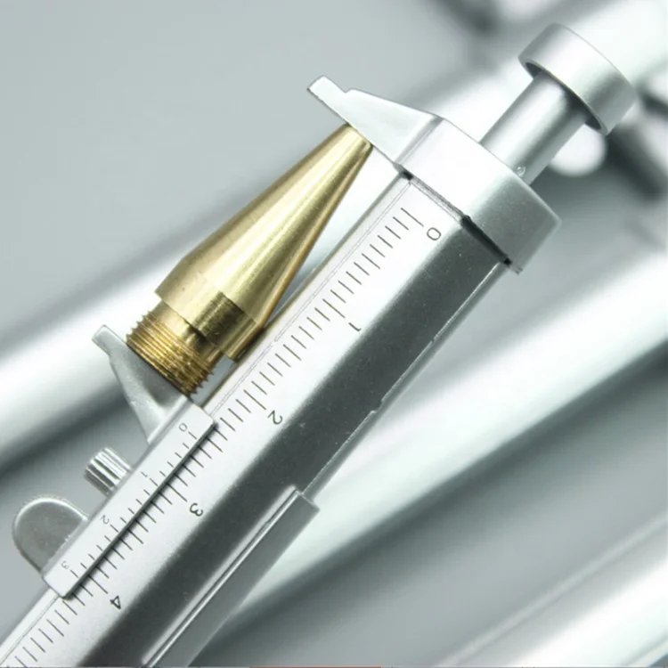 Multifunction smooth writing vernier caliper 2 in 1 plastic ballpoint pen creative stationery for office and promotion