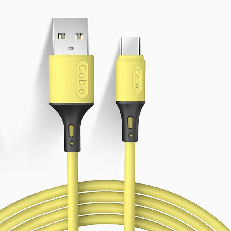 USB type c cable 2.0 3.0 fast charger cable 2.1A sync data transfer for apple samsung 1m 2m 3m  silicone mobile phone charger