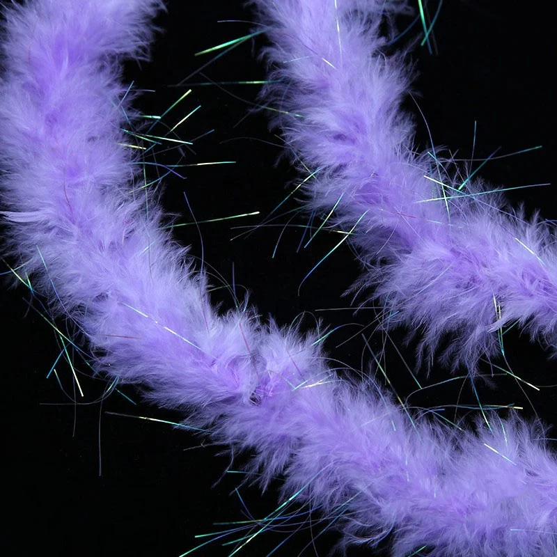 Wholesale Dyed fluffy Turkey flat Marabou ruff feather Boa