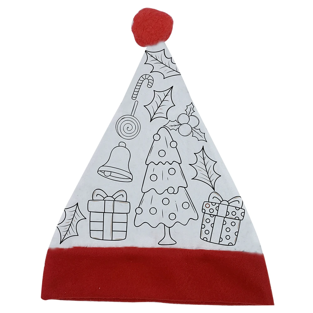 Оптовая продажа с китайской фабрики, прямая продажа, Рождественская шляпа хорошего качества «сделай сам» с 5 маркерами