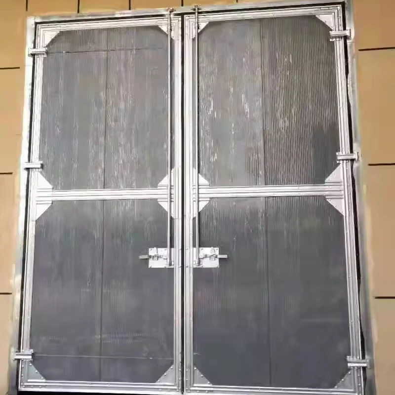 Fade resistant corrosion resistant aluminum alloy door Solid warehouse entrance door