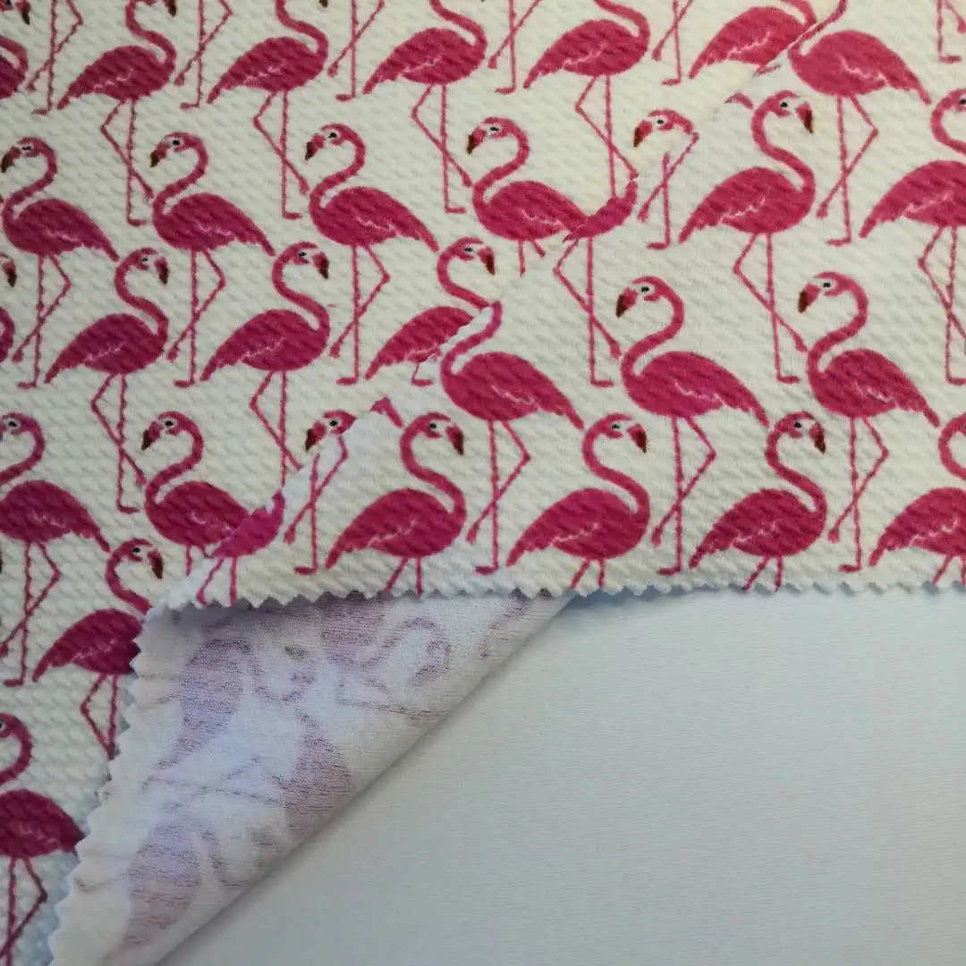 Hot Sale Polyester Spandex Stretch Bubble Rice Bullet  Knitted Jacquard print Fabric for Women Dress