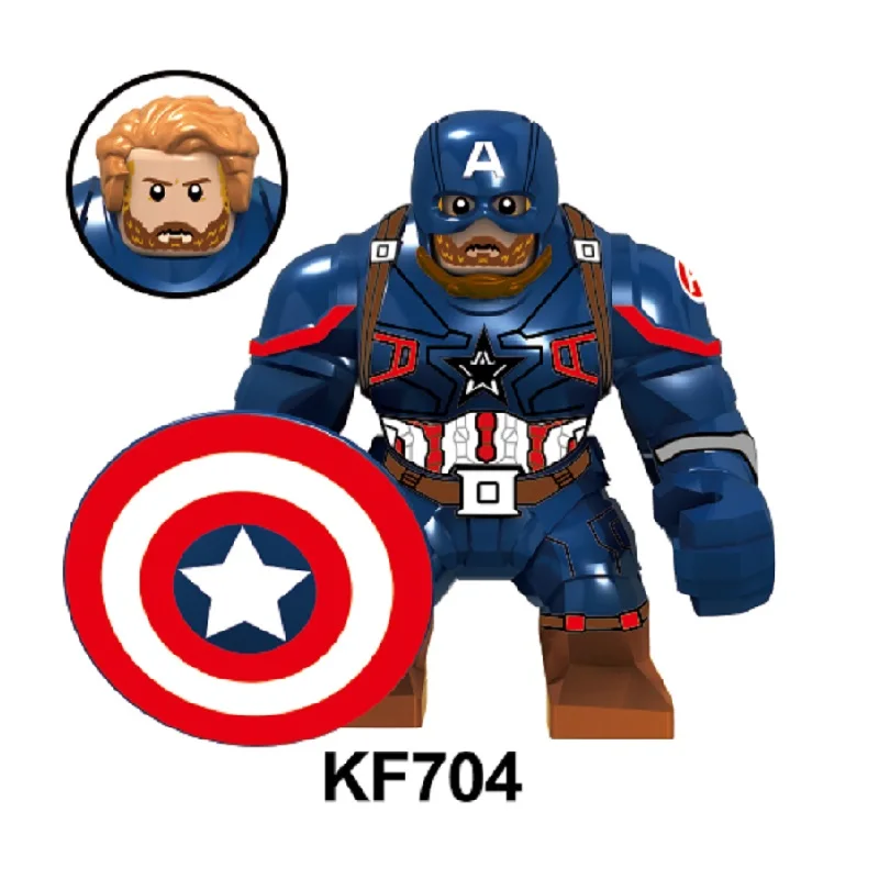 Movie Heroes American Mark Big Building Blocks Figures Smart Toys For Kids Gift KF6064 KF6065