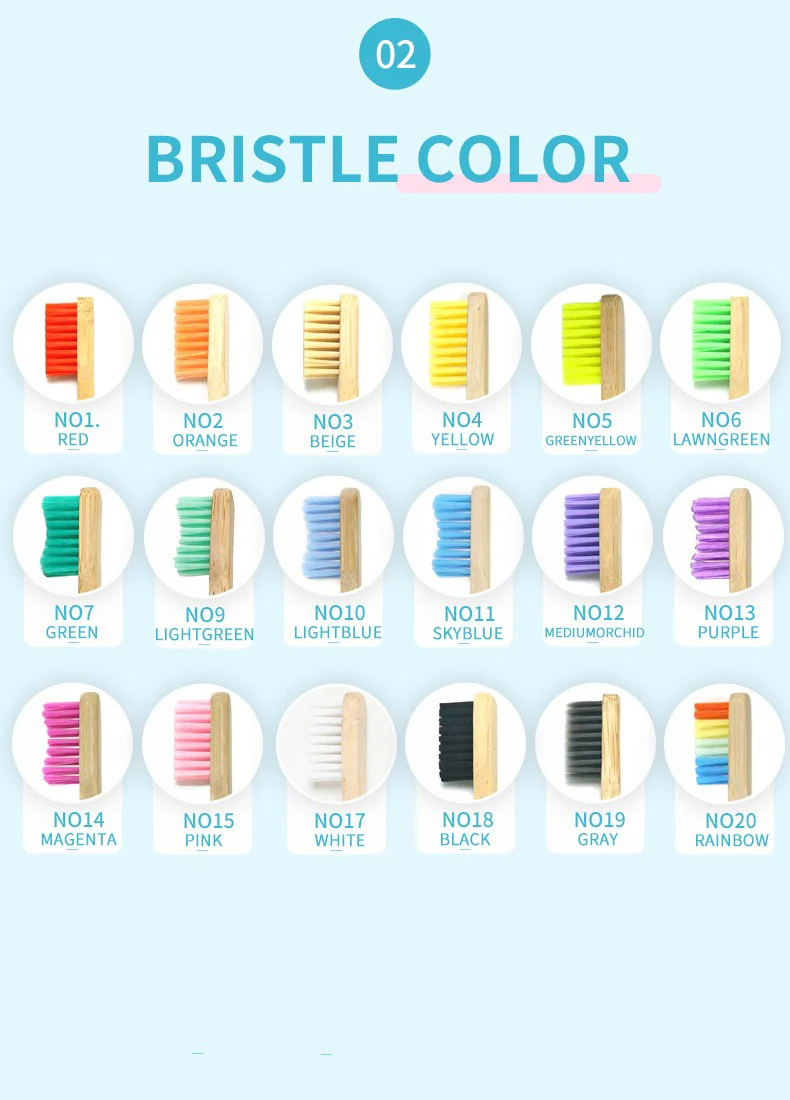 Biodegradable Natural Flat Bamboo Handle Charcoal Soft Bristles Eco friendly toothbrush With Custom Logo