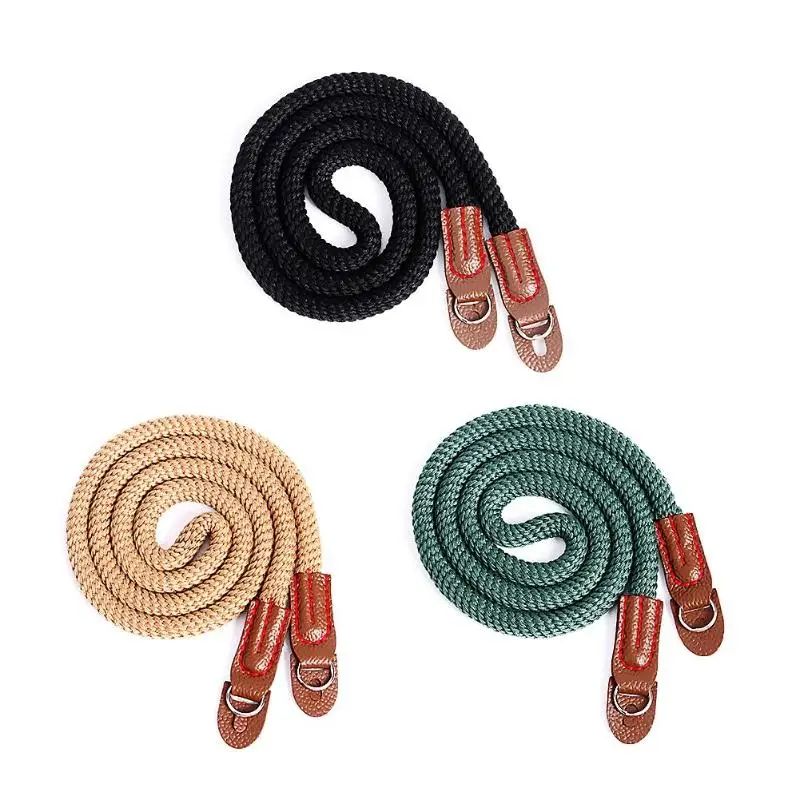 Chinber 100cm Cotton Shoulder Belt Vintage Green Rope Camera Strap