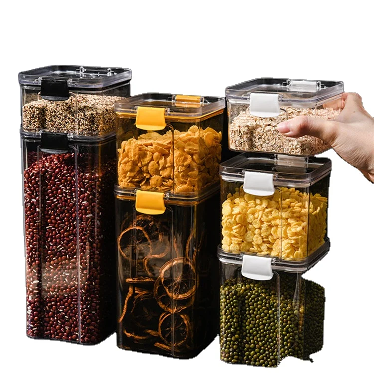 Seal design plastic containers Store food Scented tea nut biscuit other storage boxes & bins storage container kitchen