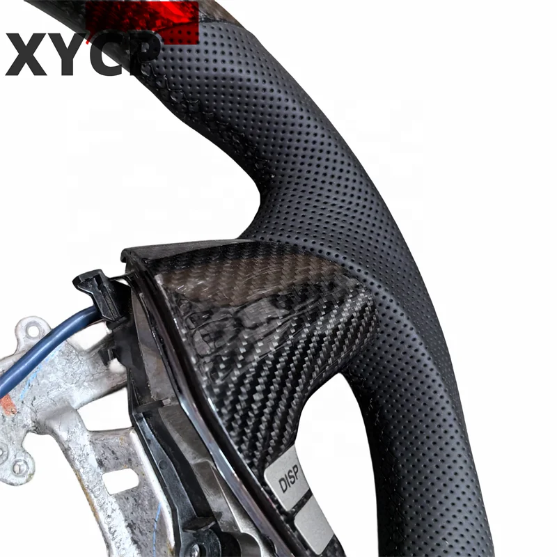 Leather Aroham Carbon Fiber Steering Wheel For Toyota Highlander 2009-2014 Camry 2007-2011 Fortuner Hilux sr5 n70