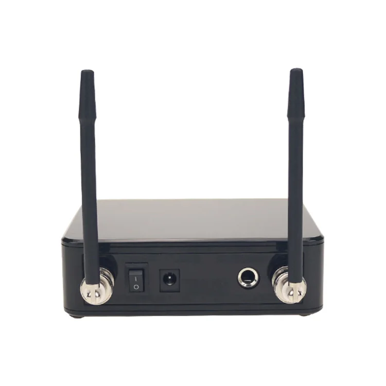 Portable 2 Channel Wireless Microphone For Singing