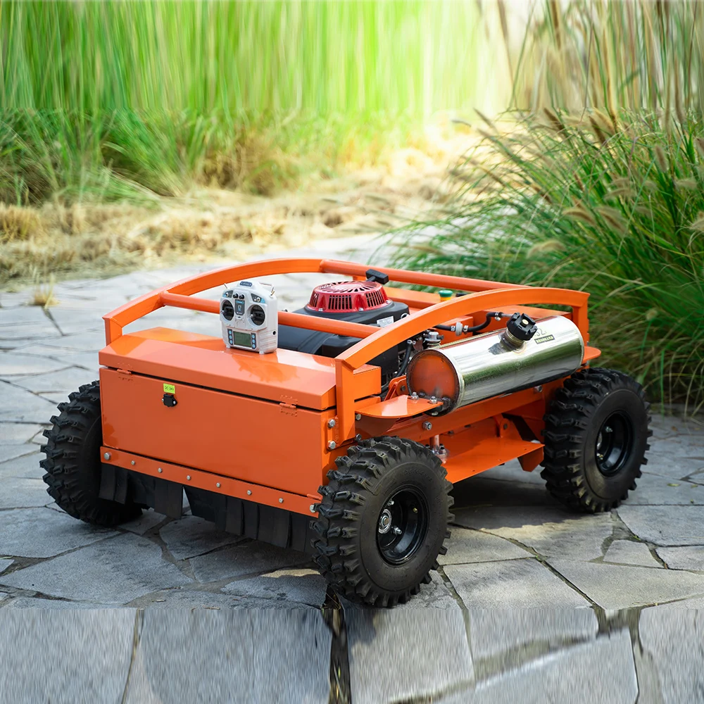 EPA Door to Door Delivery Mini Robot Remote Smart Zero Turn Robot Gas Crawler Mini Lawn Mower CE 24V 4 Stroke Engine 1 Years