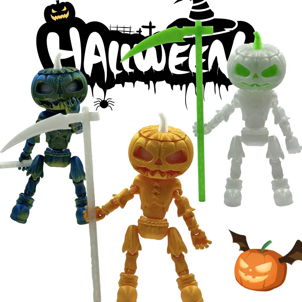 PLA material Natural harmless biodegradable reusable Halloween decorations pumpkin toy doll FDM process 3d printing service