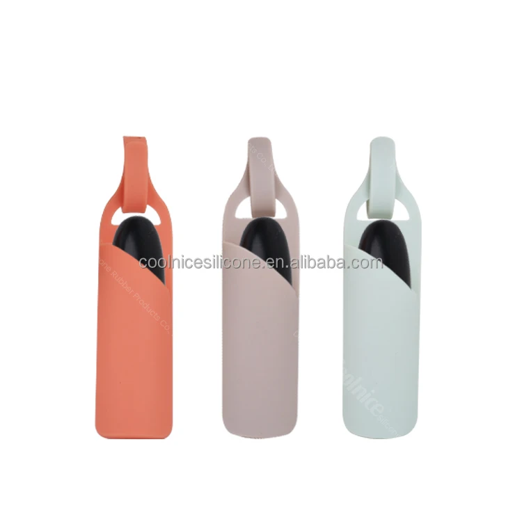 Wholesale Products Silicone Lipstick Storage Bag Keychain Customized Chapstick Wristlet Key Chain Chapstick Holder