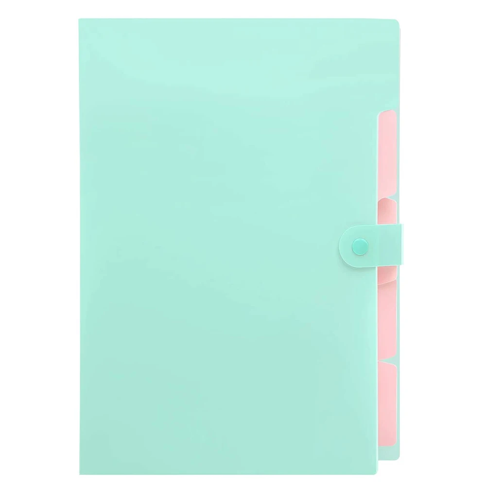 Plastic Folder Expandable Folder Rainbow Color A4 7 Pocket Expandable File Organizer Folder For Office School Supplies