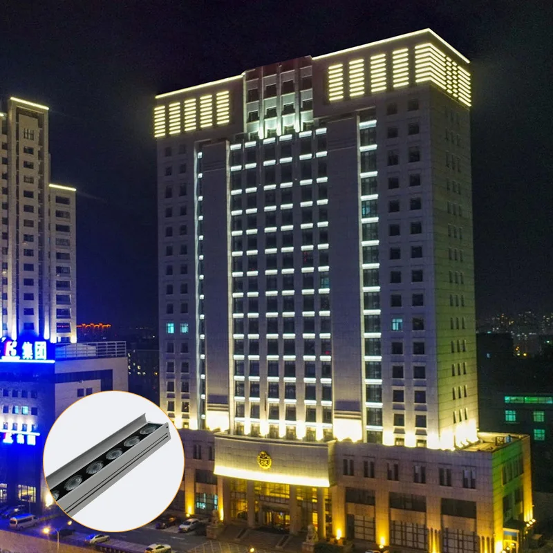 Outdoor IP65 Waterproof RGB DMX Controller LED Linear Wall Washer Facade Lighting Outdoor Building