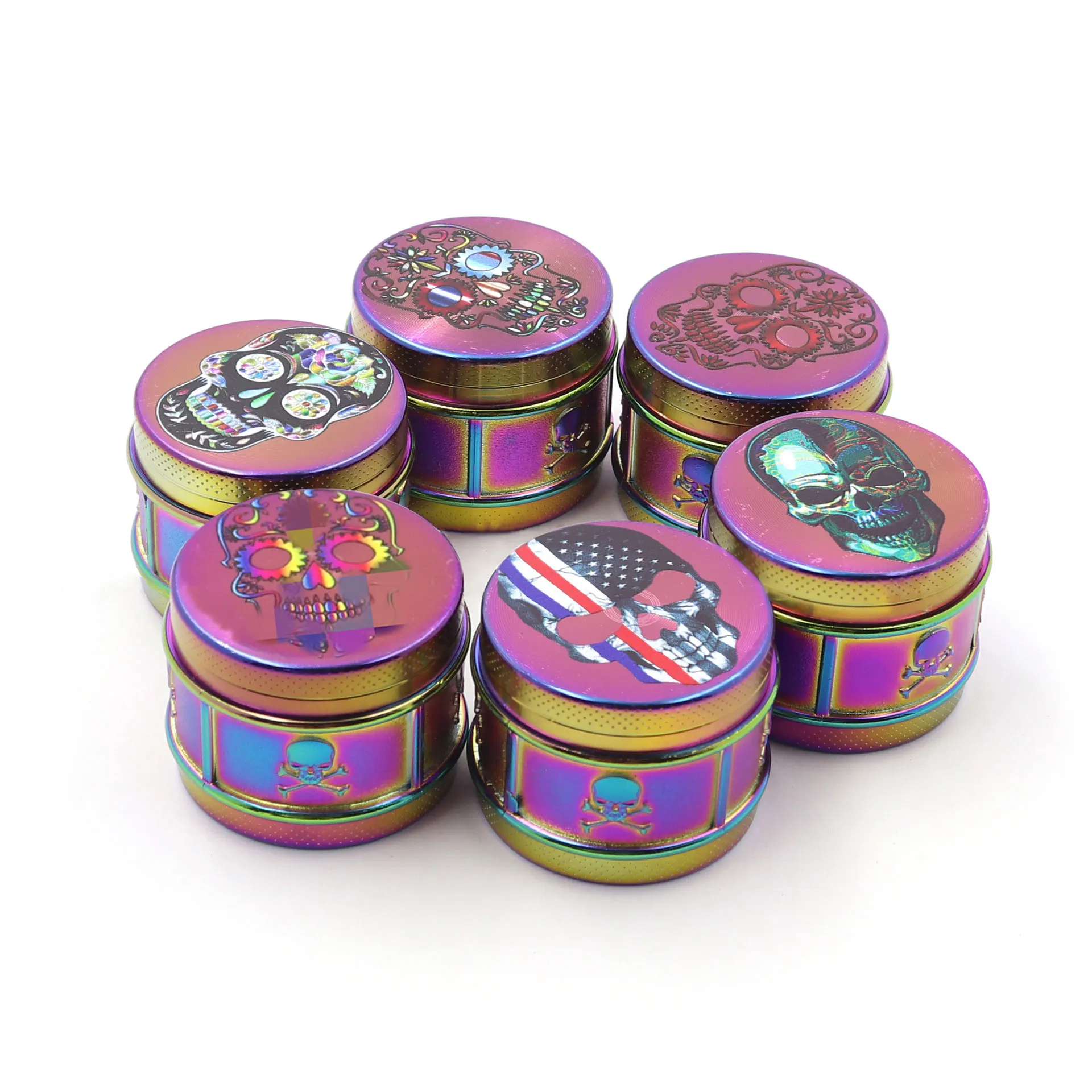 55mm Cube Dry Herbal Grinder 4 Part Herb Grinder Rolling Tray Set with Grinder