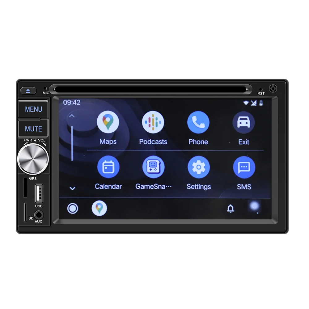 Factory 6.2 Inch Universal Double 2 Din Radio Car GPS Stereo DVD Player With carplay and Android auto