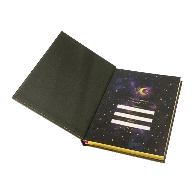 OEM hardcover Notebooks customizable gold foil gold edges printing beautiful diary notebook composition notebook