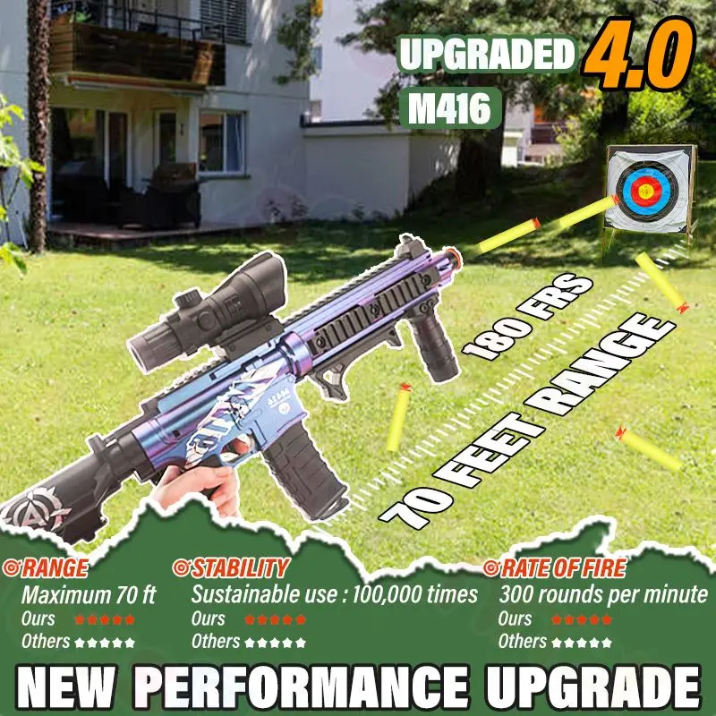 Plastic Shell Ejecting Soft Bullet Gun Toy Air Soft Shooting Long-Range Electric Assemble Toy Gun Set Soft Bullet Gun For Adults