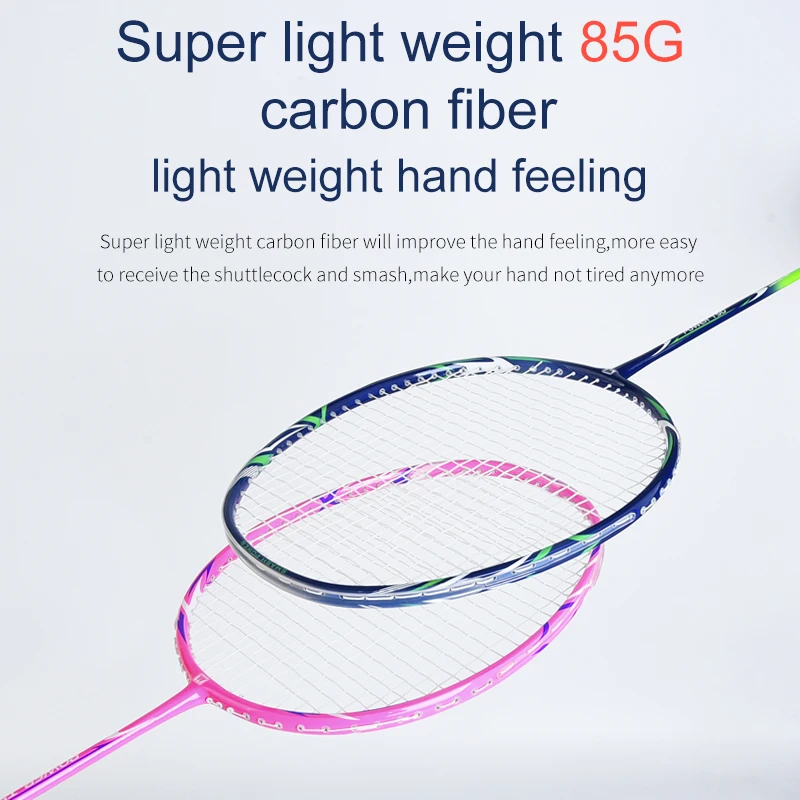 Hot Selling cheap Lightweight T50 Carbon Fiber anti-wearing training  Rackets of  Badminton Racquet