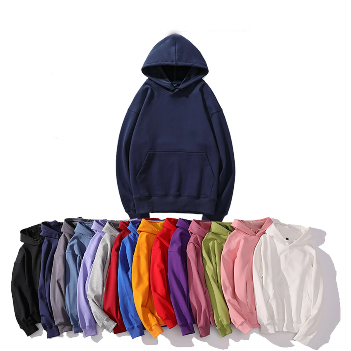 2022 Wholesale custom letter printing french terry fabric 450gsm hoodies with string cotton heavyweight oversized hoodie men