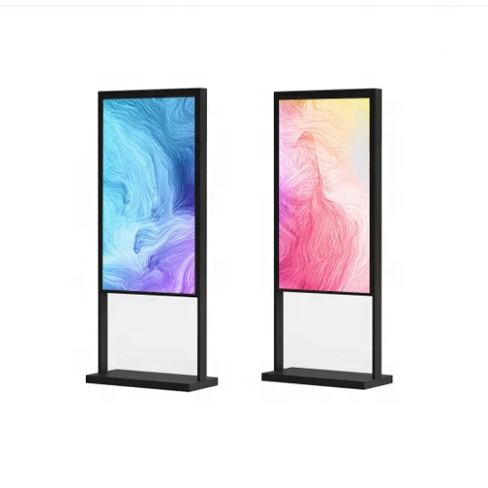 55 inch Free Standing Indoor LCD Double Sided display Advertising Screen High Brightness LCD  Android Advertising Player