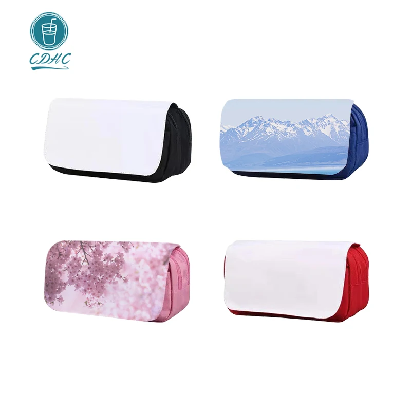 Wholesale Back to school sublimation pencil case gift promotion Sublimation Blank school kids pencil bags cases