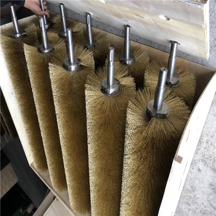 CMX Spiral Brass Wire Polishing Cylinder Brush Roller for Machine