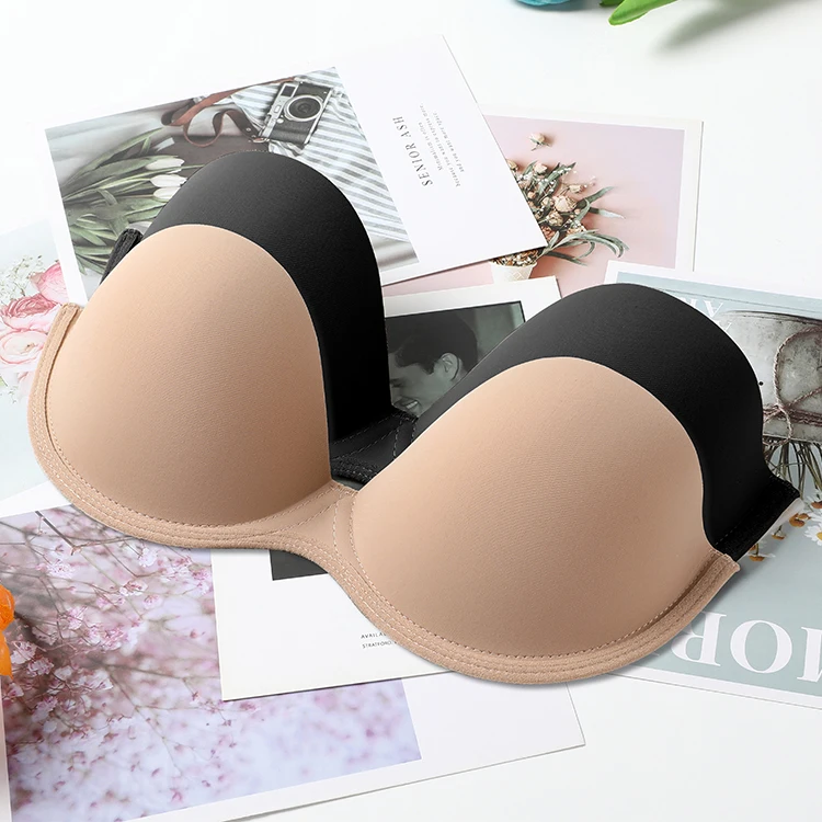 Adheswomenra Straplshortsicksteelisible Push up Silicsportra for Backlespantsss with Nipple Covers Nude Latex Women Bikini 10pcs