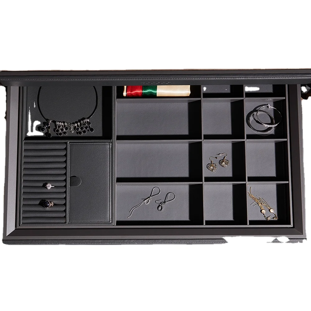 ROEASY Hot popular Leather Jewelry Box Luxury Earring Bracelet Necklace Ring Watch Box Packaging high-end  Leather Jewelry Box