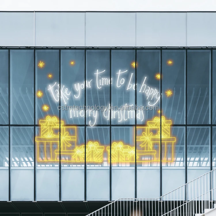 p10*20 Transparent LED Display Building Glass Smart LED Tempered Glass