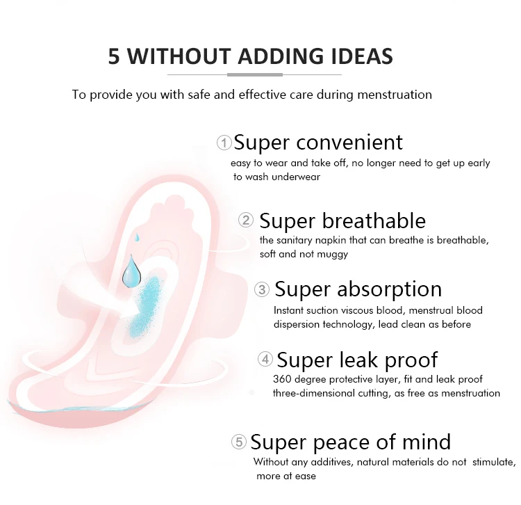 Large Size Anion Organic Cotton Sanitary Napkins Manufacturer 320mm Sanitary Pads Wholesale Disposable