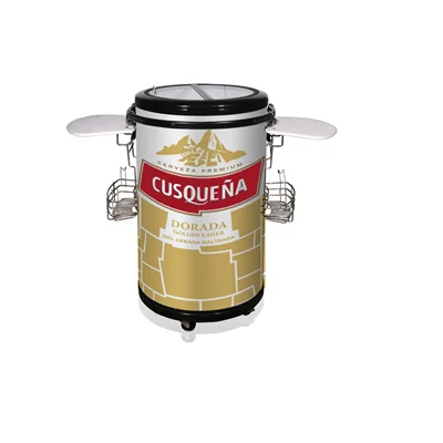 Круглый бочонок холодильник для напитков с колеса портативный охладитель пивной бутылки