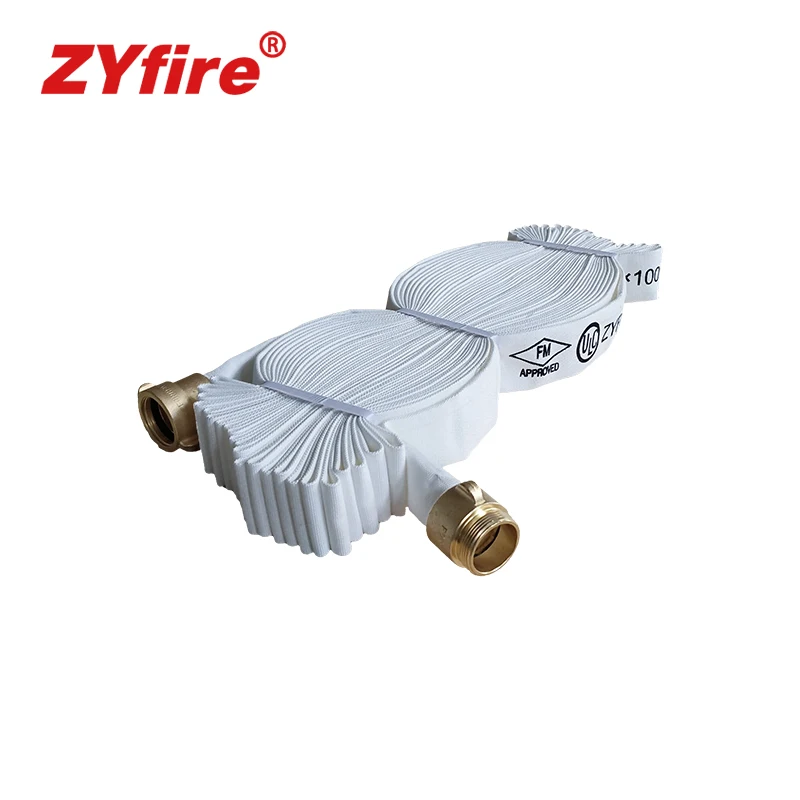 ZYfire flexible FM Approved Layflat 3 inch water hose 40mm High Pressure Fire Hose for firefighting