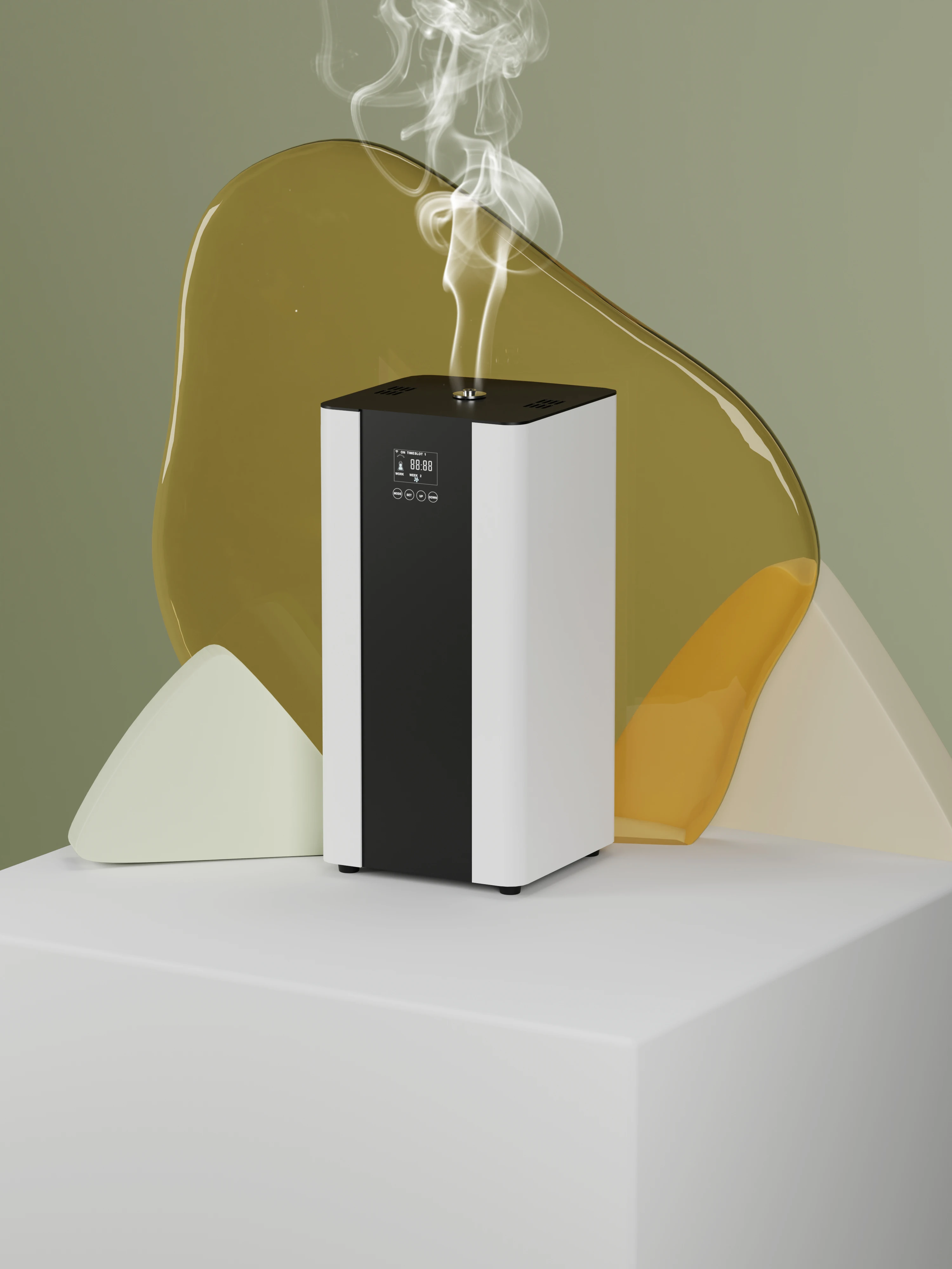 Tonemy Luxury Metal Electric Waterless Essential oil Diffuser 3000A Low Consumption 2000-3000m³ Coverage HVAV Diffuser Machine