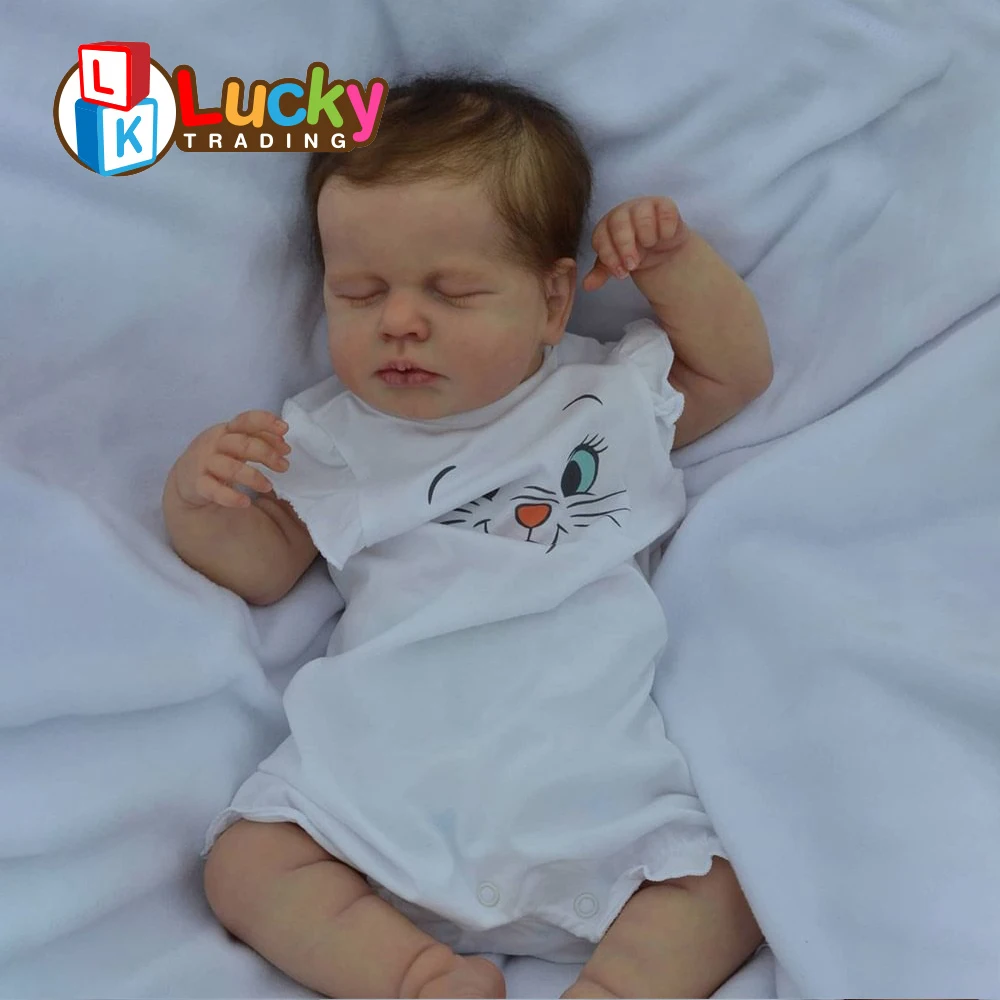 49CM Soft Silicone Full Body Silicone Bebe Baby Changeable Finished Vinyl Babi Newborn Toddler Dolls