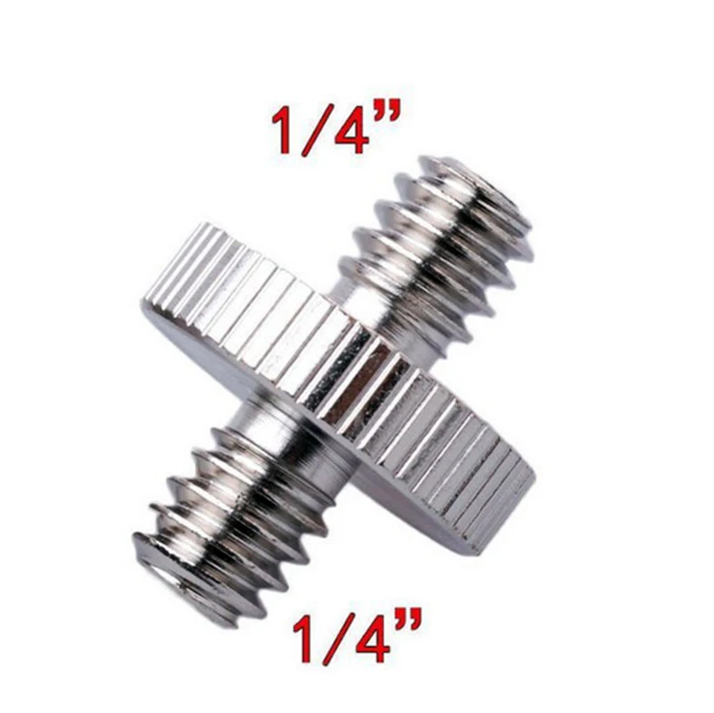 International standard double sided 1/4 male Tripod Screw Mount Camera Head for iPhone iPad Camera GPS