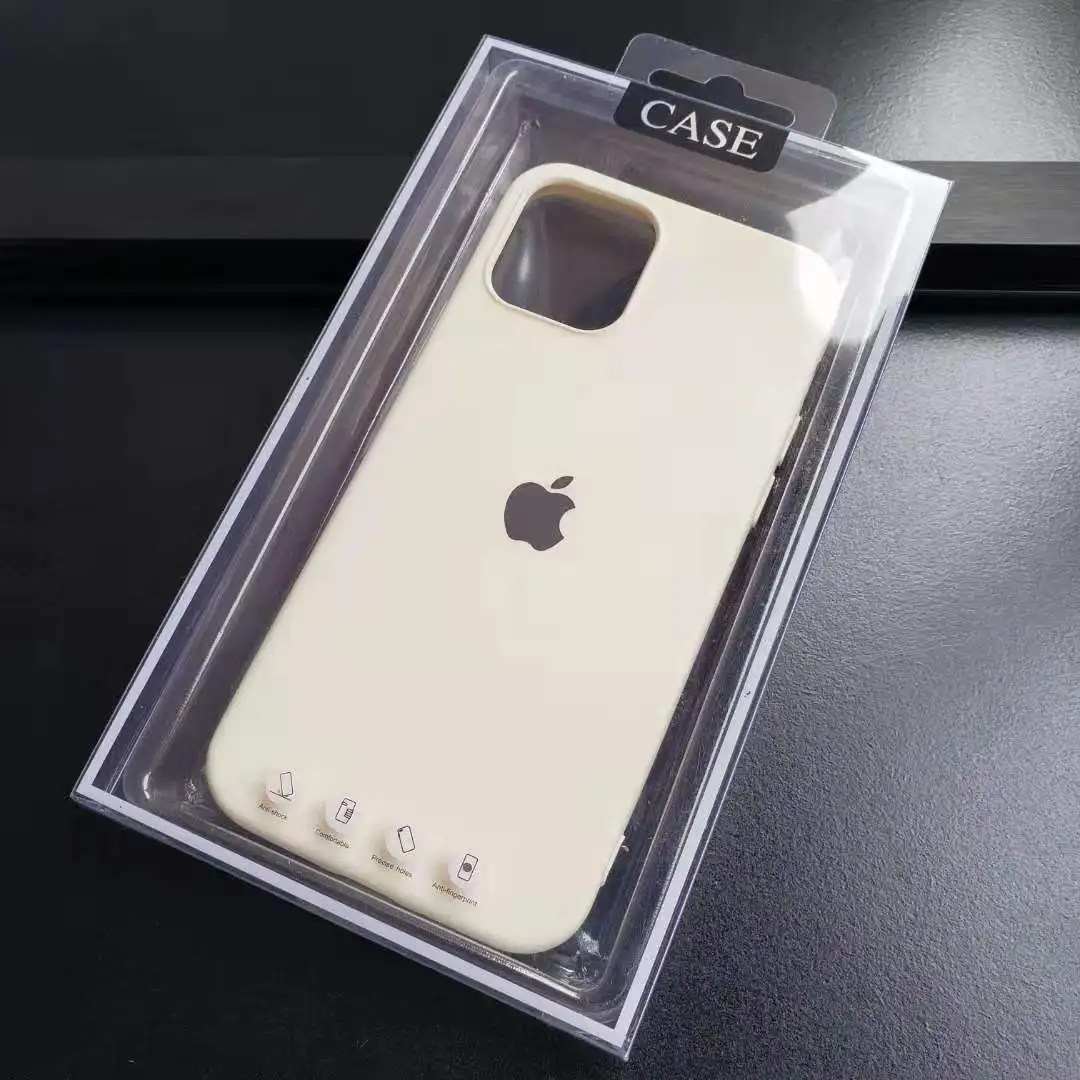 Luxury Retail Phone Case Box Clear Plastic PVC Packaging With Hook Customized Mobile Phone Case Packaging Box For iPhone