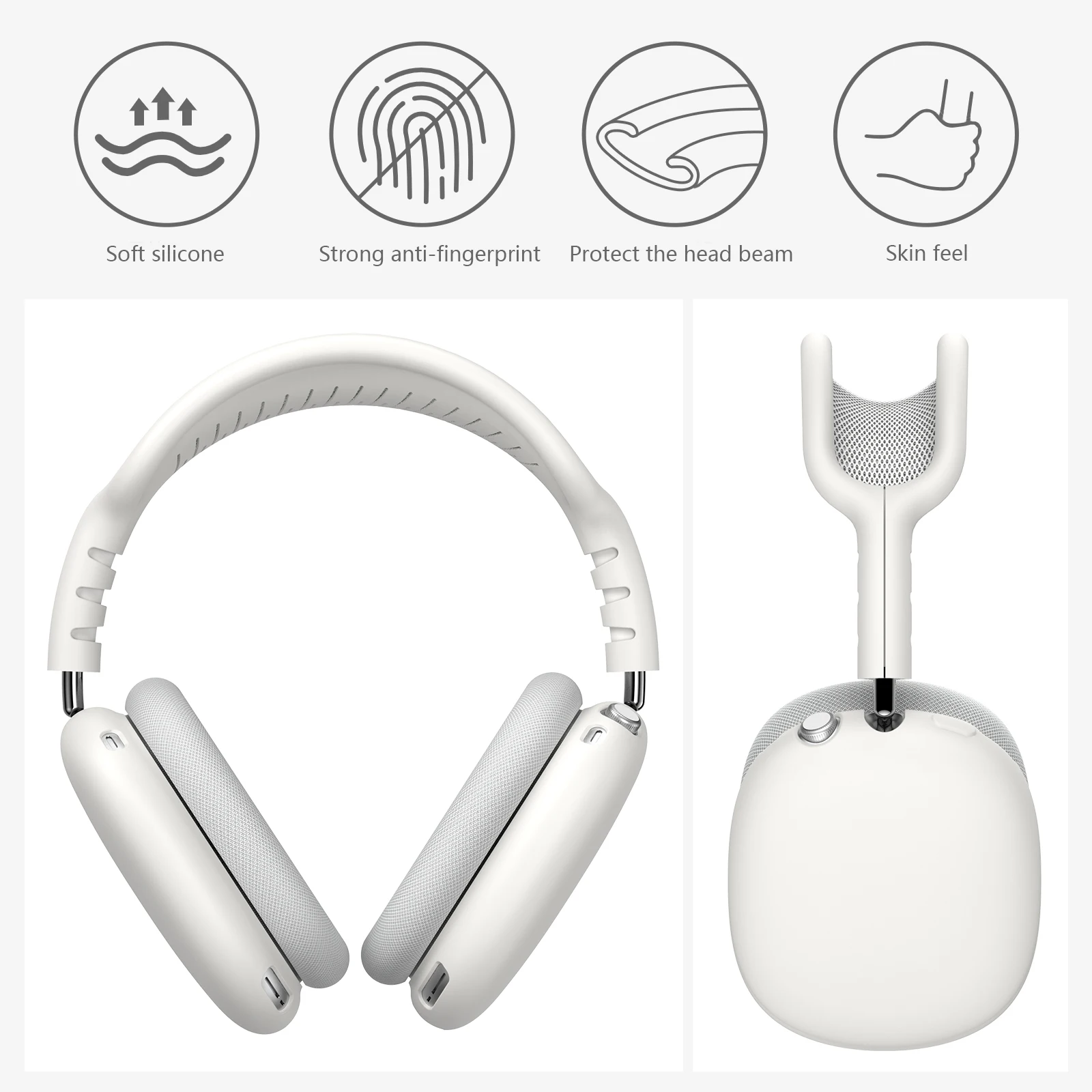 
New beiyang Shockproof Anti-scratch Protective Case For Airpods Soft Silicone Case Cover for Airpods Max 
